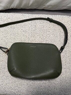 Radley London Green Leather Green Suede Dukes Small Crossbody Bag